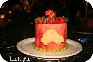 Watermelon carved cake