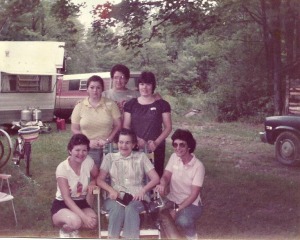 All my aunts and grandma. Christine- front right and my grandma both died from cancer.
