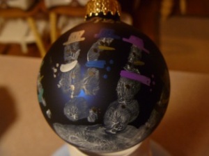 Hand print snow man ornaments are great for the grand parents!